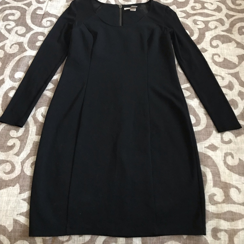 DKNY Sheer Sleeve Dress